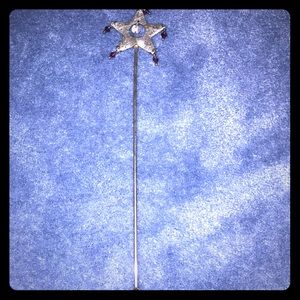 WAND, new: METAL CRYSTAL STAR WAND, Sturdy, star wand magic princess wand